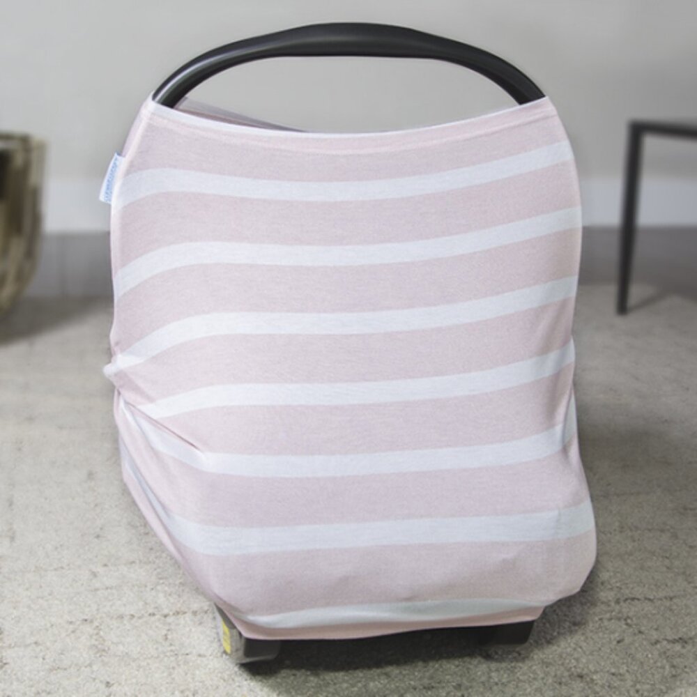 Canopy Couture Pink & White Stripe Carseat and Nursing Cover